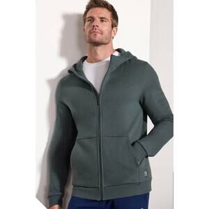 NWT! MPG Men's Bay Leaf Green Luxefleece Comfort Zip-Up Hoodie S